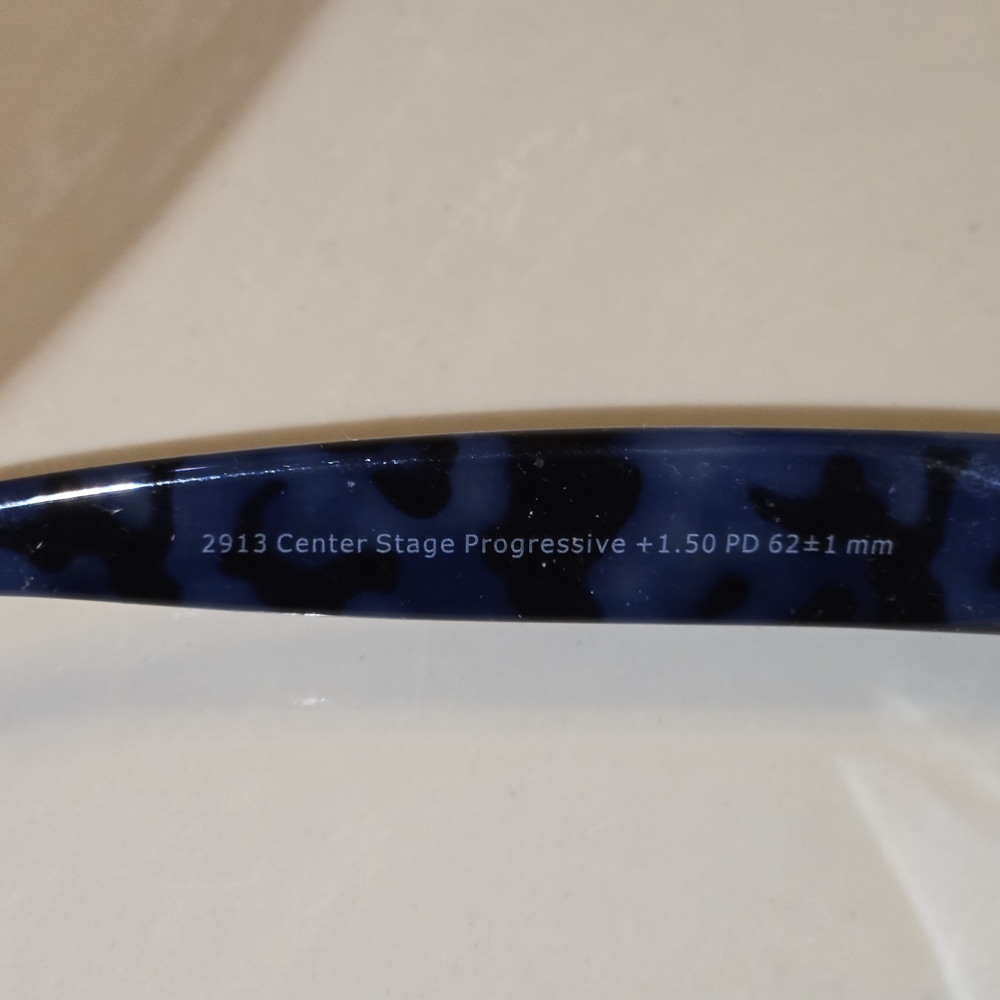 Peepers Brand Readers, Center Stage model, Blue Tortoise Color +1.50 - Picture 3 of 4